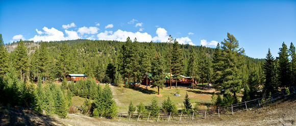 Panorama of Lost Horse Creek Lodge, Montana