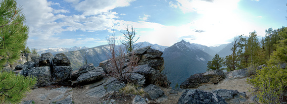 Panorama from lookout above Lost Horse Creek, Montana