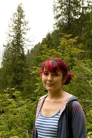 Colorful hiker